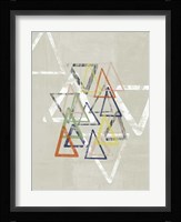 Stamped Triangles I Framed Print