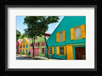 Downtown Singapore in Fullerton area of Clarke Quay. Fine Art Print