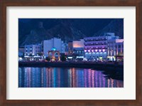 Mutrah Corniche Buildings, Muscat, Oman Fine Art Print