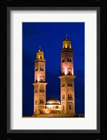 Oman, Western Hajar Mountains, Bahla. Bahla Mosque / Dusk Fine Art Print