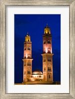 Oman, Western Hajar Mountains, Bahla. Bahla Mosque / Dusk Fine Art Print