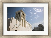 Qatar, Ad Dawhah, Doha. Heritage House Museum- Traditional Badgir (Wind Tower) built in 1935 Fine Art Print