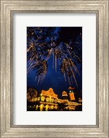Sultan Abdul Samad Building across from Independance Square outlined in lights at night in Kuala Lumpur Malaysia Fine Art Print