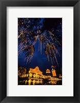 Sultan Abdul Samad Building across from Independance Square outlined in lights at night in Kuala Lumpur Malaysia Fine Art Print