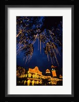 Sultan Abdul Samad Building across from Independance Square outlined in lights at night in Kuala Lumpur Malaysia Fine Art Print
