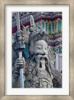 Head of Farang Guard, Wat Pho, Bangkok, Thailand. Fine Art Print