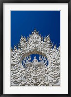 The new all white temple of Wat Rong Khun in Tambon Pa O Don Chai designed by Chalermchai Kositpipat. Fine Art Print