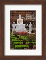 White Buddha, Wat Yai Chaya Mongkol or The Great Temple of Auspicious Victory, Ayutthaya, Thailand Fine Art Print