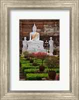 White Buddha, Wat Yai Chaya Mongkol or The Great Temple of Auspicious Victory, Ayutthaya, Thailand Fine Art Print