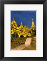 Asia, Myanmar, Yangon. Shwedagon Pagoda at night. Fine Art Print