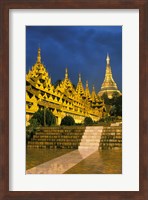 Asia, Myanmar, Yangon. Shwedagon Pagoda at night. Fine Art Print