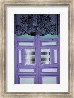 Maldives, colorful school door. Fine Art Print