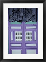 Maldives, colorful school door. Fine Art Print