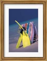 Indian Ocean, Maldive islands, Snorkel gear Fine Art Print