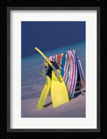 Indian Ocean, Maldive islands, Snorkel gear Fine Art Print