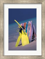 Indian Ocean, Maldive islands, Snorkel gear Fine Art Print