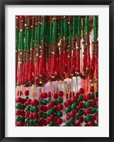 Beads hang in a store in Kathmandu, Nepal. Fine Art Print