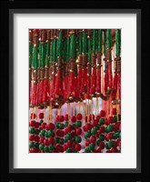 Beads hang in a store in Kathmandu, Nepal. Fine Art Print
