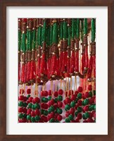 Beads hang in a store in Kathmandu, Nepal. Fine Art Print