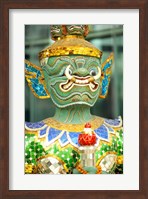 Art work sculpture of mask in Bangkok Thailand Fine Art Print