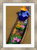 Floating Market at Damnernsaduak near Bangkok Thailand (MR) Fine Art Print