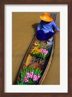 Floating Market at Damnernsaduak near Bangkok Thailand (MR) Fine Art Print