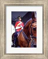Malaysia, Kuala Lumpur: a mounted guard stands in front of the Royal Palace Fine Art Print