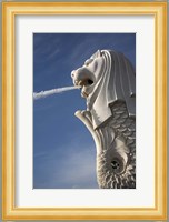 Singapore. Merlion statue in the Merlion Park Fine Art Print