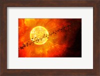 A young star circled by debris Fine Art Print