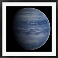 Artist's concept of a blue-white gas giant planet Fine Art Print