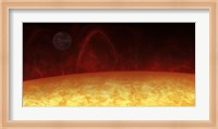 Artist's concept of a Hot Jupiter orbiting a star named 51 Pegasi Fine Art Print