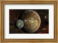 A system of extraterrestrial planets and their moons Fine Art Print