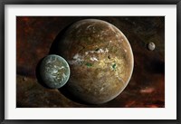 A system of extraterrestrial planets and their moons Fine Art Print