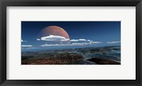 A moon rises over a young world Fine Art Print