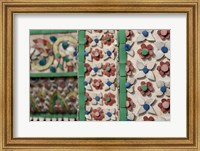 Bell Tower porcelain patterns, Grand Palace, Bangkok, Thailand Fine Art Print