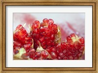 Pomegranate on the street raw or made into juice, Bangkok, Thailand Fine Art Print