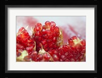 Pomegranate on the street raw or made into juice, Bangkok, Thailand Fine Art Print