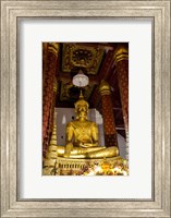 Bronze cast seated Buddha covered in gold, Wat Na Phramane, Ayuthaya, Thailand Fine Art Print