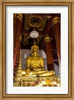 Bronze cast seated Buddha covered in gold, Wat Na Phramane, Ayuthaya, Thailand Fine Art Print