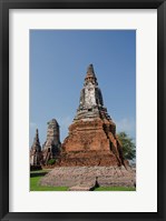 Wat Chaiwatthanaram Buddhist monastery, Chedi and Prang temples, Bangkok, Thailand Fine Art Print
