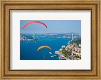 Paragliding, Extreme sport, Bosphorus, Istanbul, Turkey Fine Art Print
