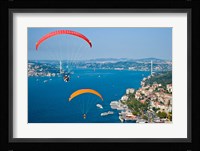 Paragliding, Extreme sport, Bosphorus, Istanbul, Turkey Fine Art Print