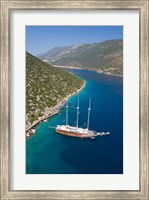 Turkish Yacht, Fethiye bay, Turkey Fine Art Print