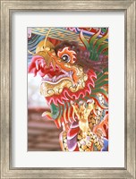 Thailand, Bangkok Dragon in chinese temple Fine Art Print