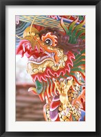 Thailand, Bangkok Dragon in chinese temple Fine Art Print