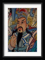 Wall Mural at Wat Po, Bangkok, Thailand Fine Art Print