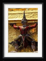 Thai Guardians and Detail of the Grand Palace, Bangkok, Thailand Fine Art Print