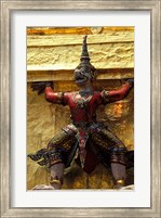 Thai Guardians and Detail of the Grand Palace, Bangkok, Thailand Fine Art Print