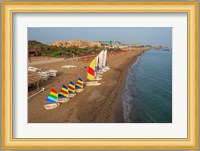 Sailboats on the Beach, Belek, Antalya, Turkey Fine Art Print