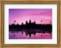 View of Temple at Dawn, Angkor Wat, Siem Reap, Cambodia Fine Art Print